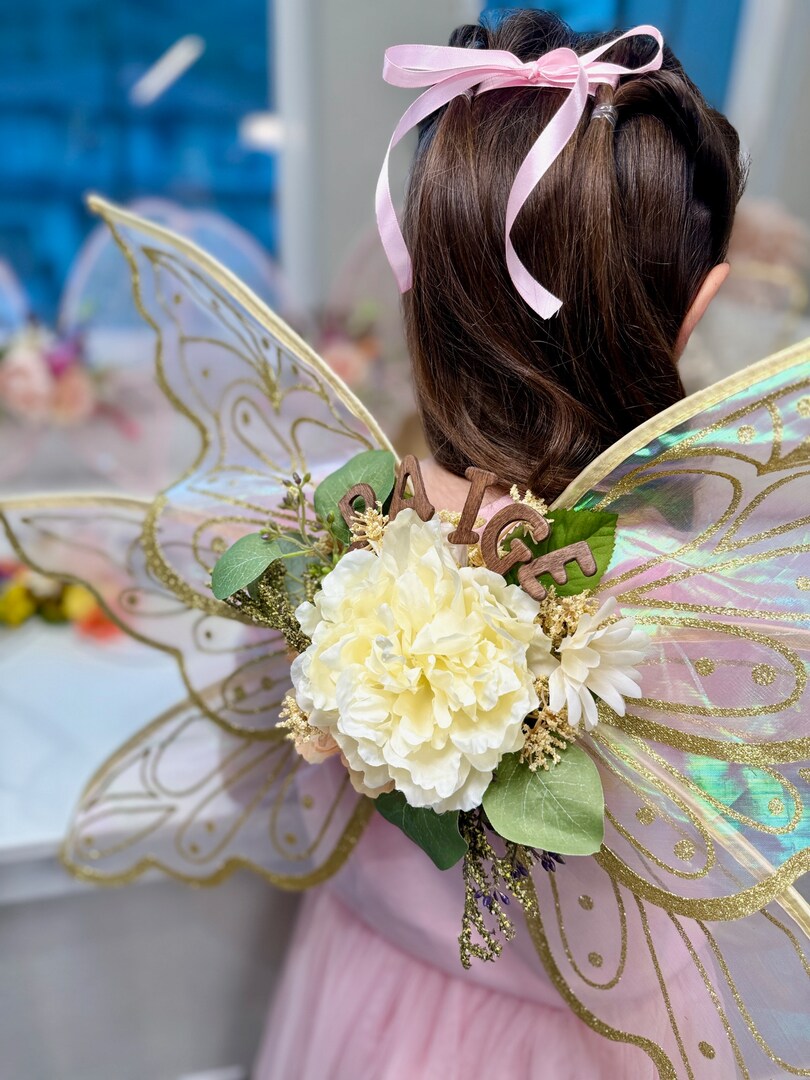 Fairy Wings kids custom name girls fairy costume gold floral fairy wings gift fairy birthday idea 1st year photo prop keepsake fairy wings | MakerPlace by Michaels Fairy Wings kids custom name girls fairy costume gold floral fairy wings gift fairy birthday idea 1st year photo prop keepsake fairy wings | MakerPlace by Michaels